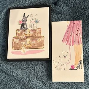 Chic Dog Illustration Wall Art Set